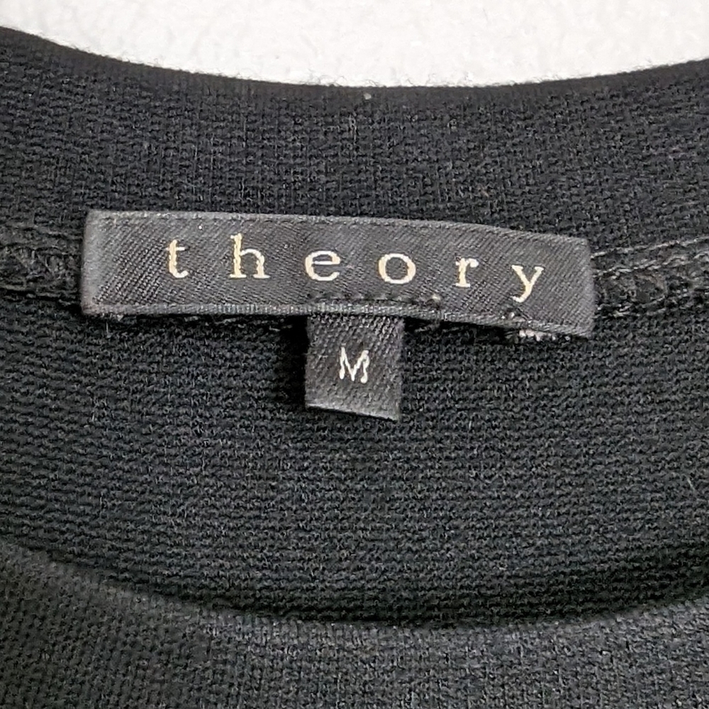 Theory Viscose Polyamide Elastane Stretchy Black Sleeveless Dress Medium - Picture 5 of 10